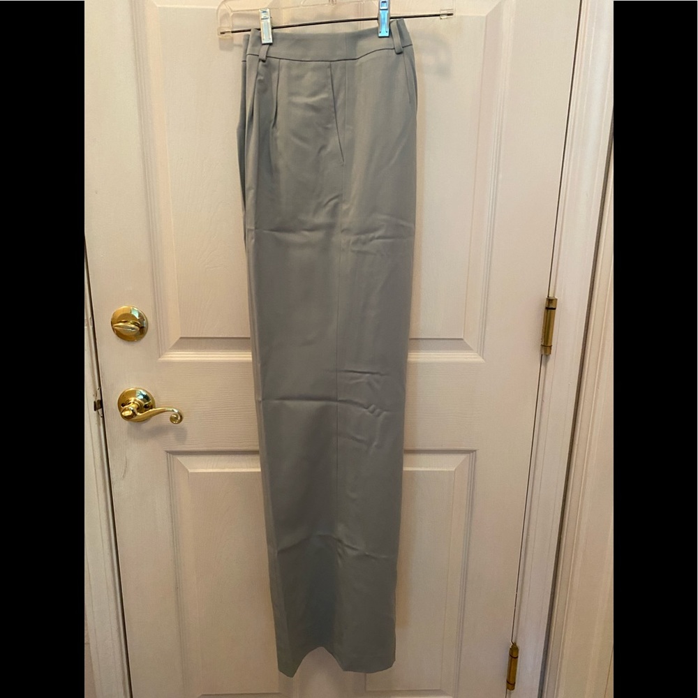 Talbots stretch light blue career summer pants 12